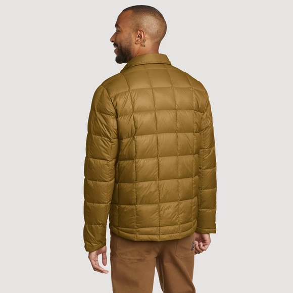 NWT Eddie Bauer Men's CirrusLite Down Shirt Jacket in Bronze - Picture 2 of 7